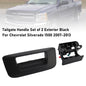 Tailgate Handle Set of 2 Exterior Black For Chevrolet Silverado 1500 2007-2013