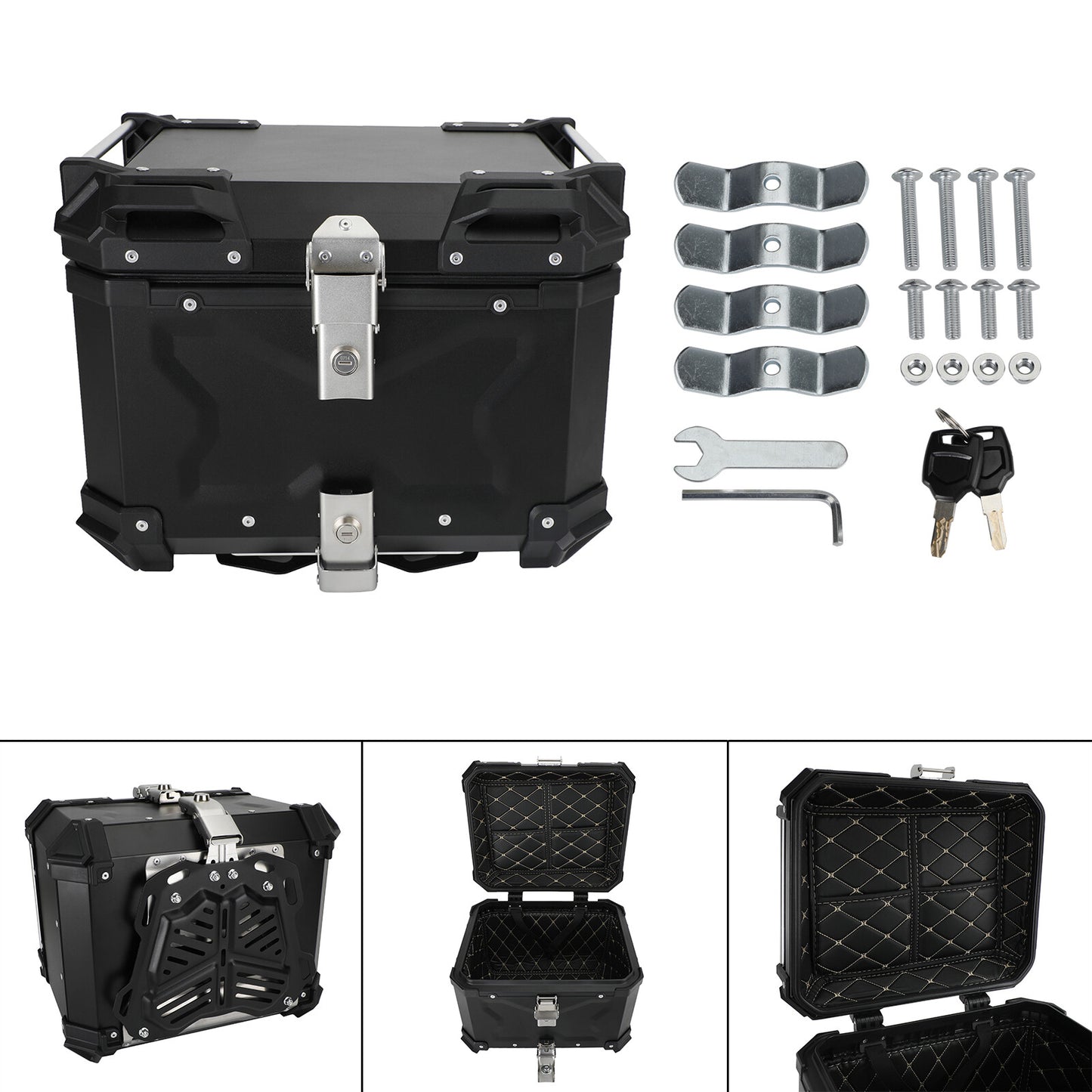 Tail Box Top Luggage Box Pack Trunk Universal 45L For Bmw R1200Gs R1250Gs F750Gs