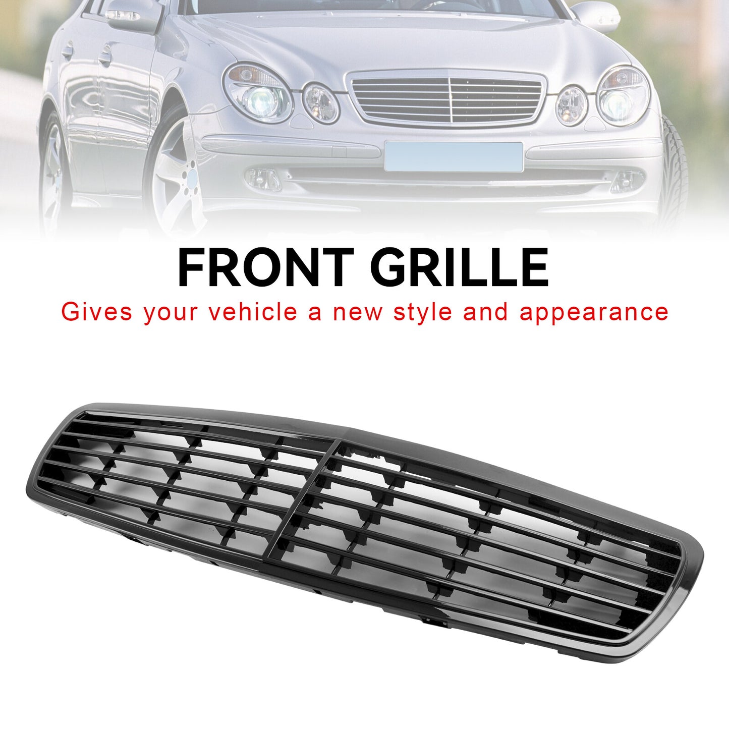 Front Grill Grille Fit Mercedes-Benz E-Class W211 E320 E350 E55  2002-2006