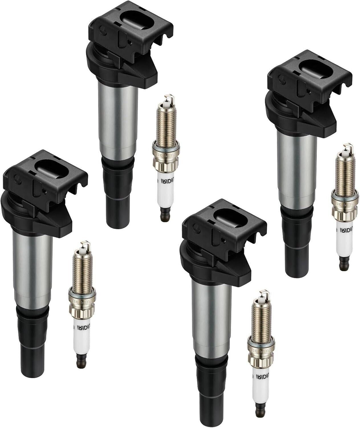 4x UF598 Ignition Coil Pack ＆ Spark Plug Kit For 07-16 Mini Cooper  Peugeot 1.6L