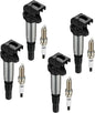 4x UF598 Ignition Coil Pack ＆ Spark Plug Kit For 07-16 Mini Cooper  Peugeot 1.6L