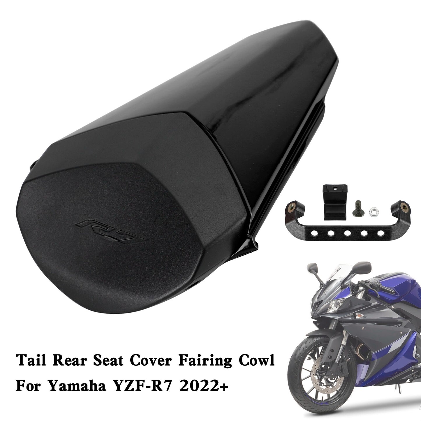 Tail Rear Seat Cover Fairing Cowl For YAMAHA YZF-R7 YZF R7 2022-2025 Black