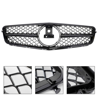 ??Front Bumper Grille Grill For C-Class Benz W204 C300 C350 2008-2014 2013 w/LED