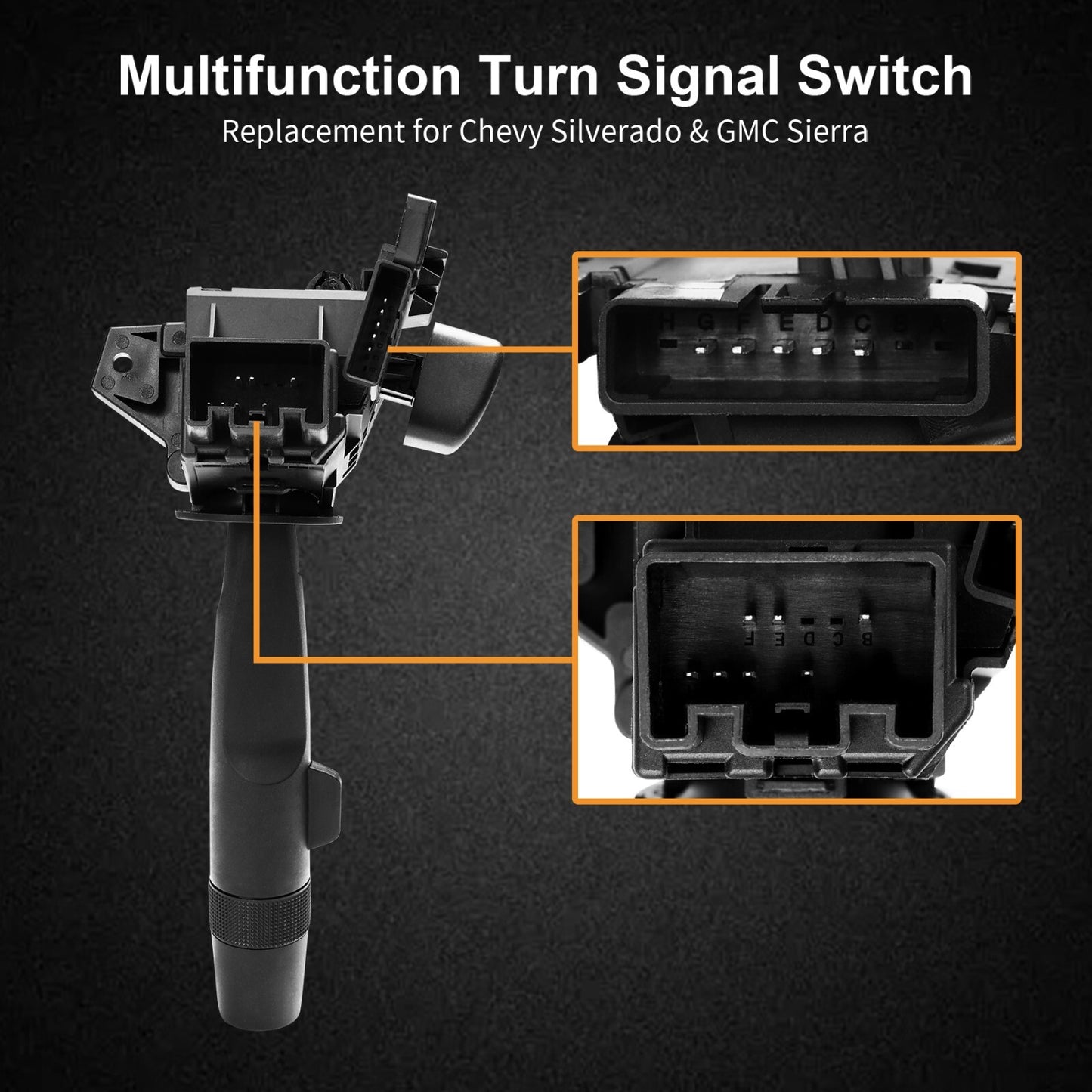 Turn Signal Wiper Hazard Switch for 2014-2021 Chevy Silverado GMC Sierra & More