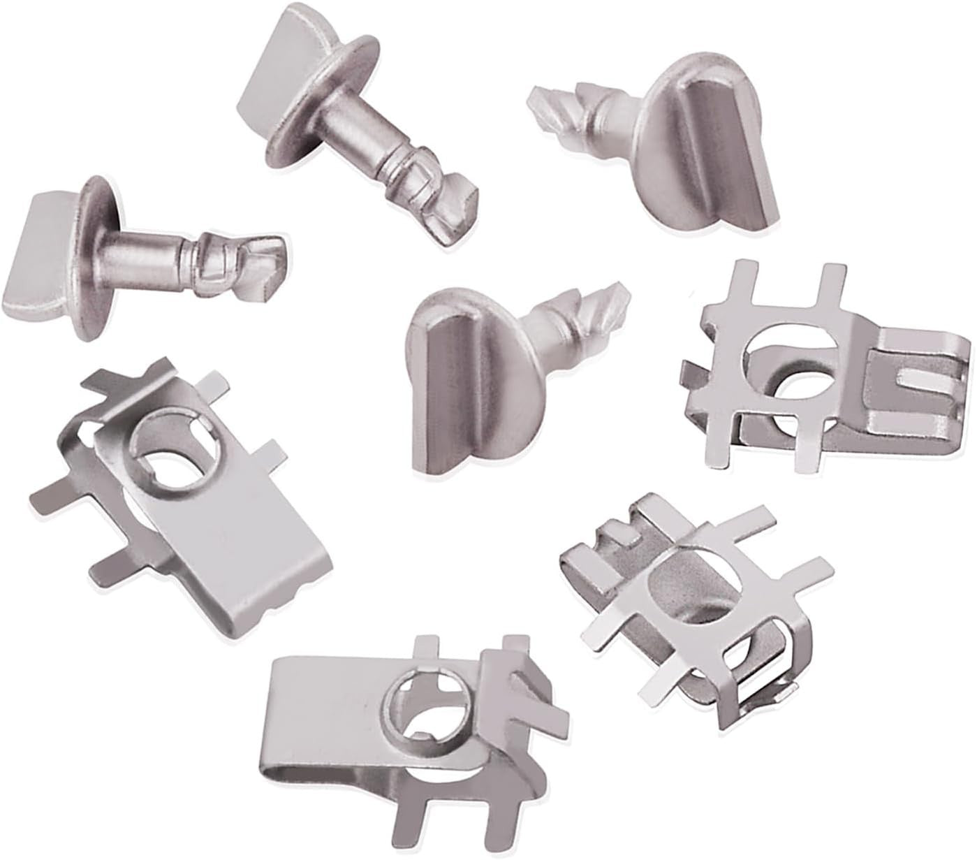 4X Shield Cover Retainer Thumb Pins & 4 Nuts for Ford F150 Edge Explorer Zinc US