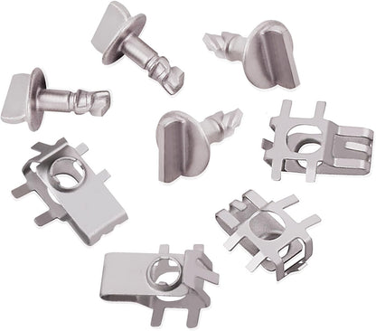 4X Shield Cover Retainer Thumb Pins & 4 Nuts for Ford F150 Edge Explorer Zinc US