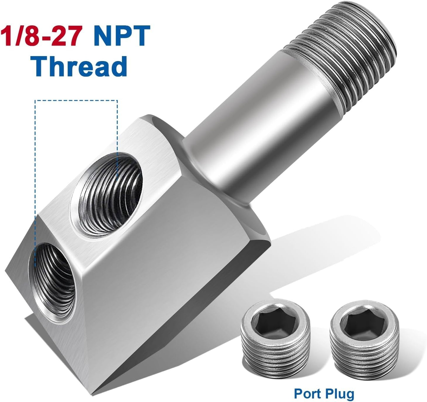 Oil Pressure Sensor Thread Adapter for GM/Chevy 305/350 Engines 45?? 90?? Port