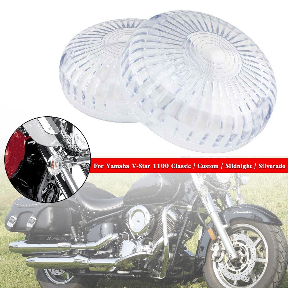 Turn Signal Light Lens Cover For Yamaha V Star 650 1100 Vmax 1200/1700 Clear