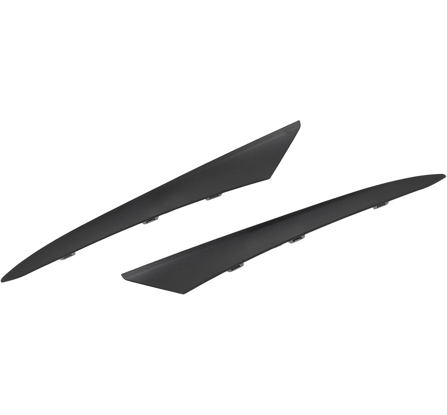 Black Front Headlight Eyelid Molding Trim Strip LH+RH For Honda Civic 2022-2023
