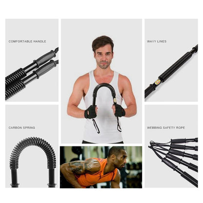 40KG Heavy Duty Spring Chest Power Bar Twister Upper Body Arms Strength Training