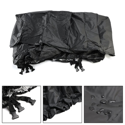 Heavy Duty Boat Cover Waterproof 210D Black For 16-18Ft Fishing Jon Boat L Beam