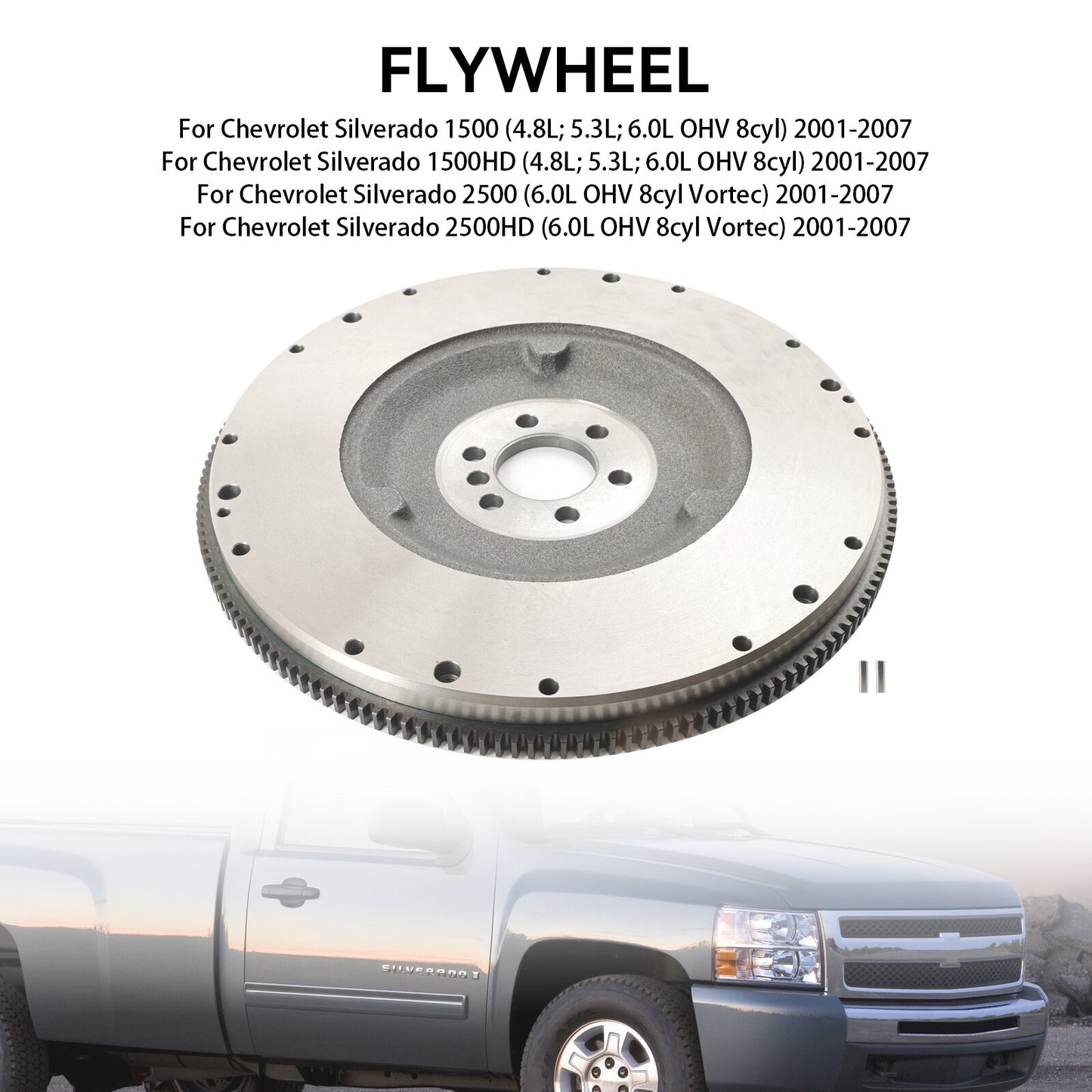 Small Block 168-Tooth Flywheel Fit GM Fit Chevy 4.8 5.3 6.0L GEN III IV LS SWAP
