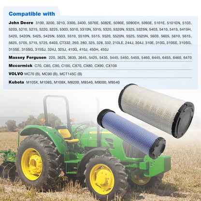 P828889 P829333 Air Filters Set Fits John Deere 5103 5203 Cat 416C 416D Kubota