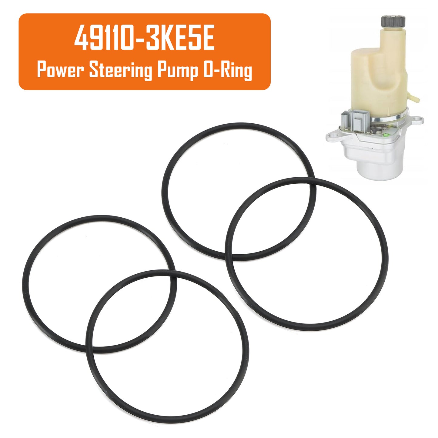 4PCS Power Steering Pump O-Ring for Nissan Pathfinder 2013-2020 49110-3KE5E