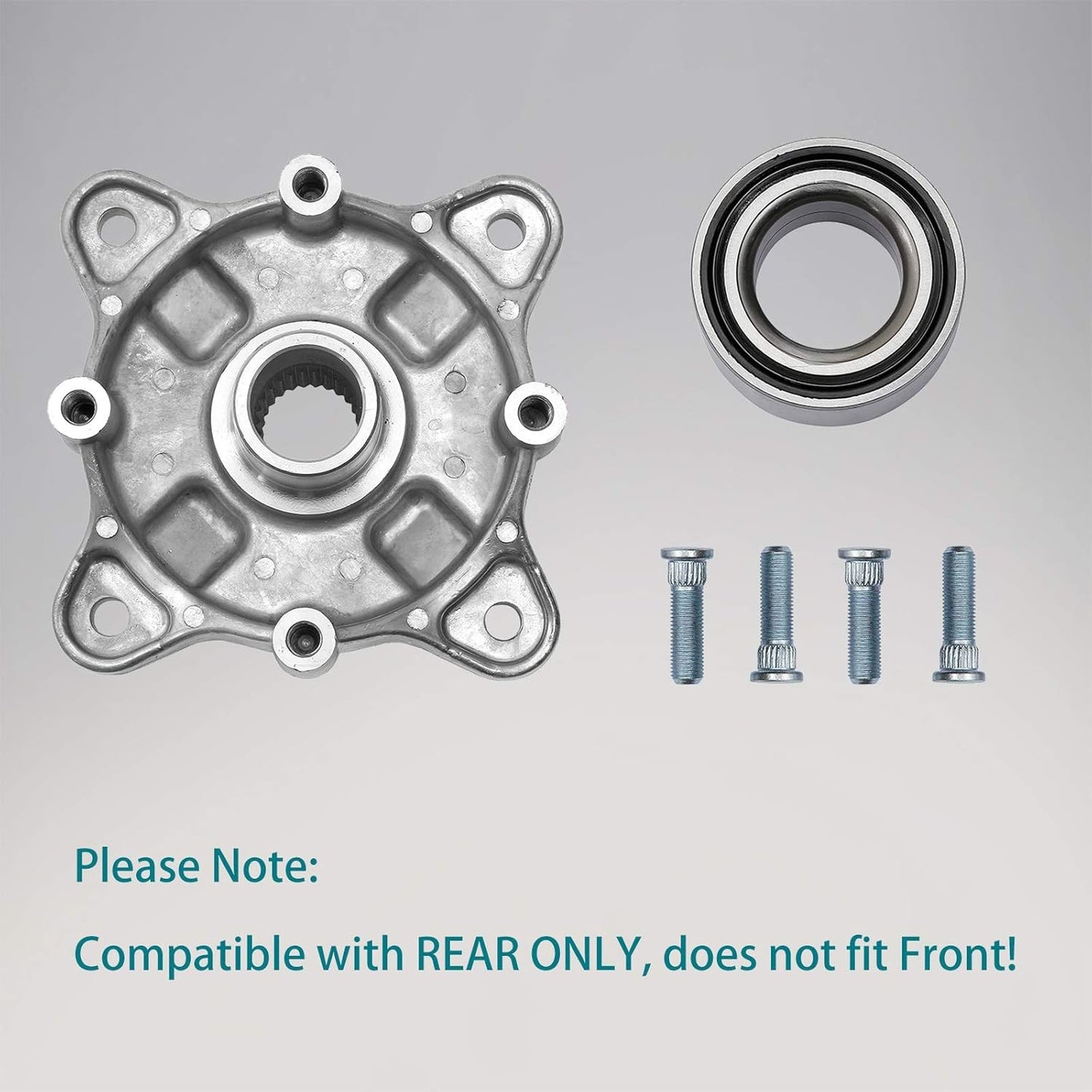 Rear Wheel Hub & Bearing & Studs Kit for Polaris Ranger 500 450 400 800 700 570