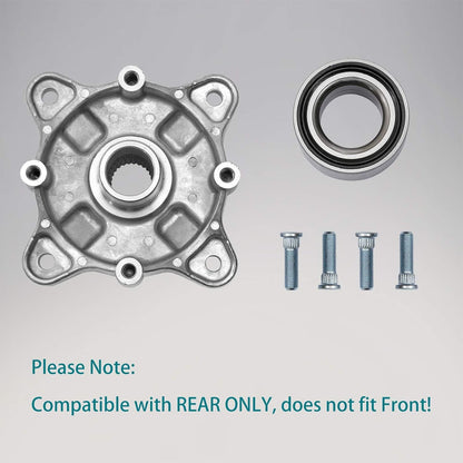 Rear Wheel Hub & Bearing & Studs Kit for Polaris Ranger 500 450 400 800 700 570