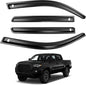 4Pcs Side Window Visor Rain Guards Deflectors For 2016-2023 Toyota Tacoma Black
