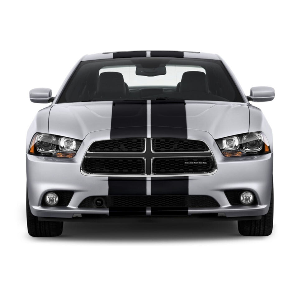 DUAL 10" VINYL RALLY STRIPES RACING STRIPE + BONUS INSTALL KIT For DODGE CHARGER