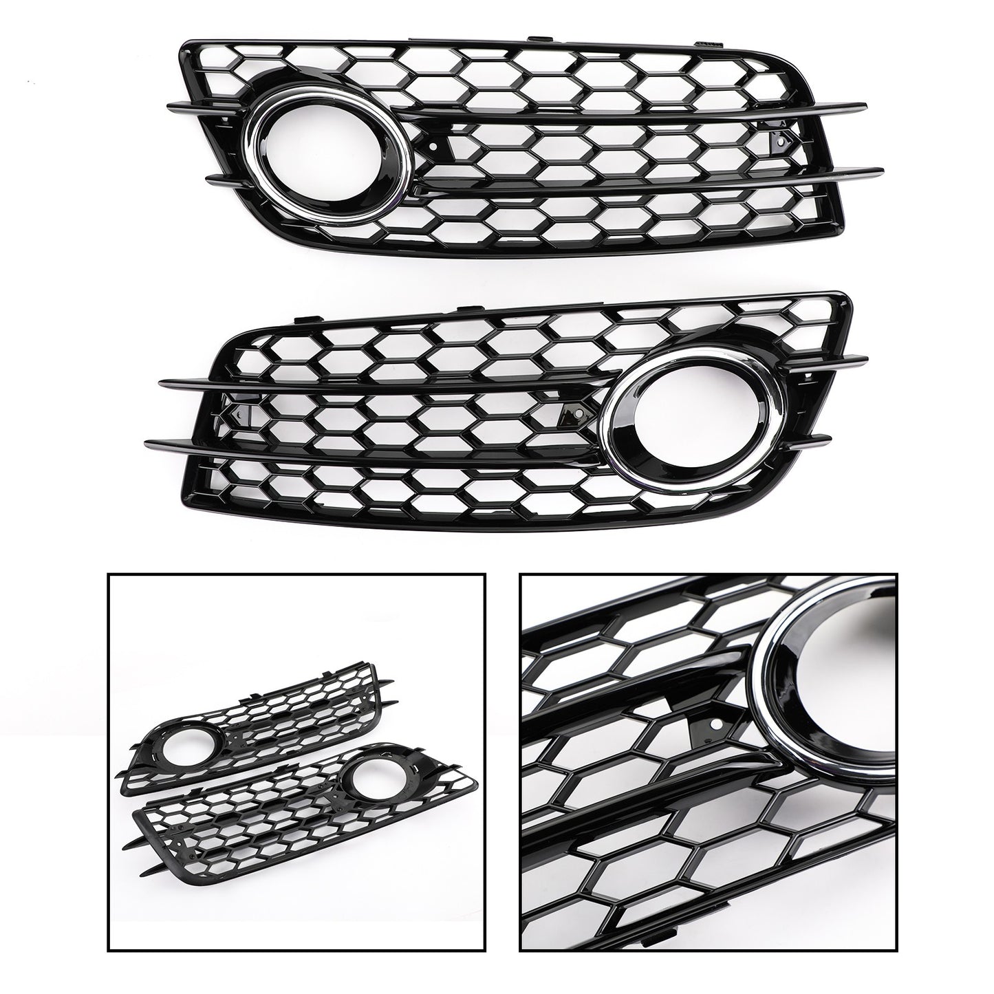 Chrome Ring Bumper Fog Light Grill Bumper For Audi A4 S-LINE S4 2008-2012 2010
