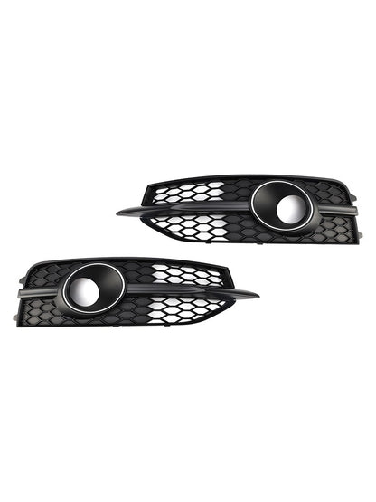 Black Front Bumper Fog Light Grille Cover Bezel Fit Audi A7 S-Line S7 2012-2015