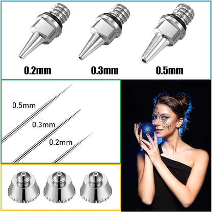 For Airbrushes Spray Gun Airbrush Nozzle Needle Replacement Parts 0.2/0.3/0.5mm