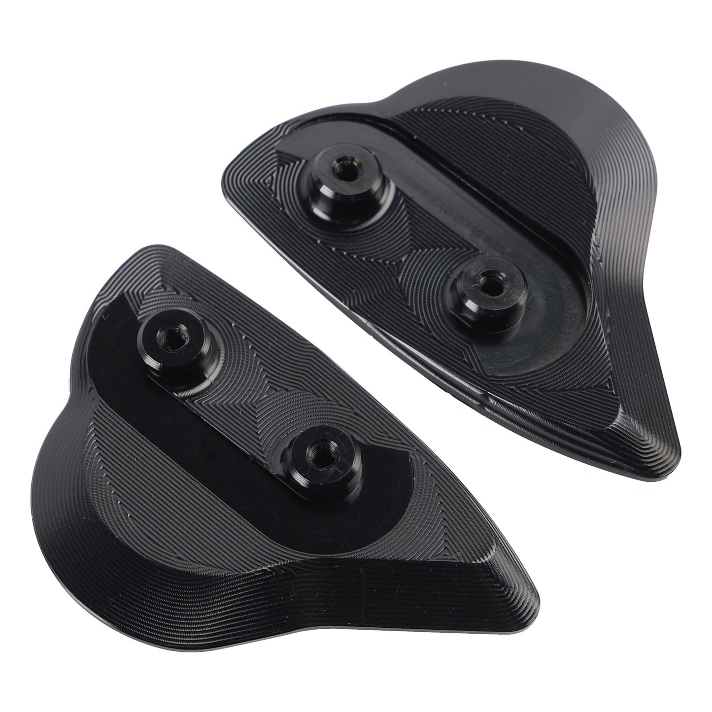 ALUMINUM MIRROR BLOCK OFF PLATES HOLE CAPS BLACK FOR YAMAHA YZF R6 R7 2017-2024