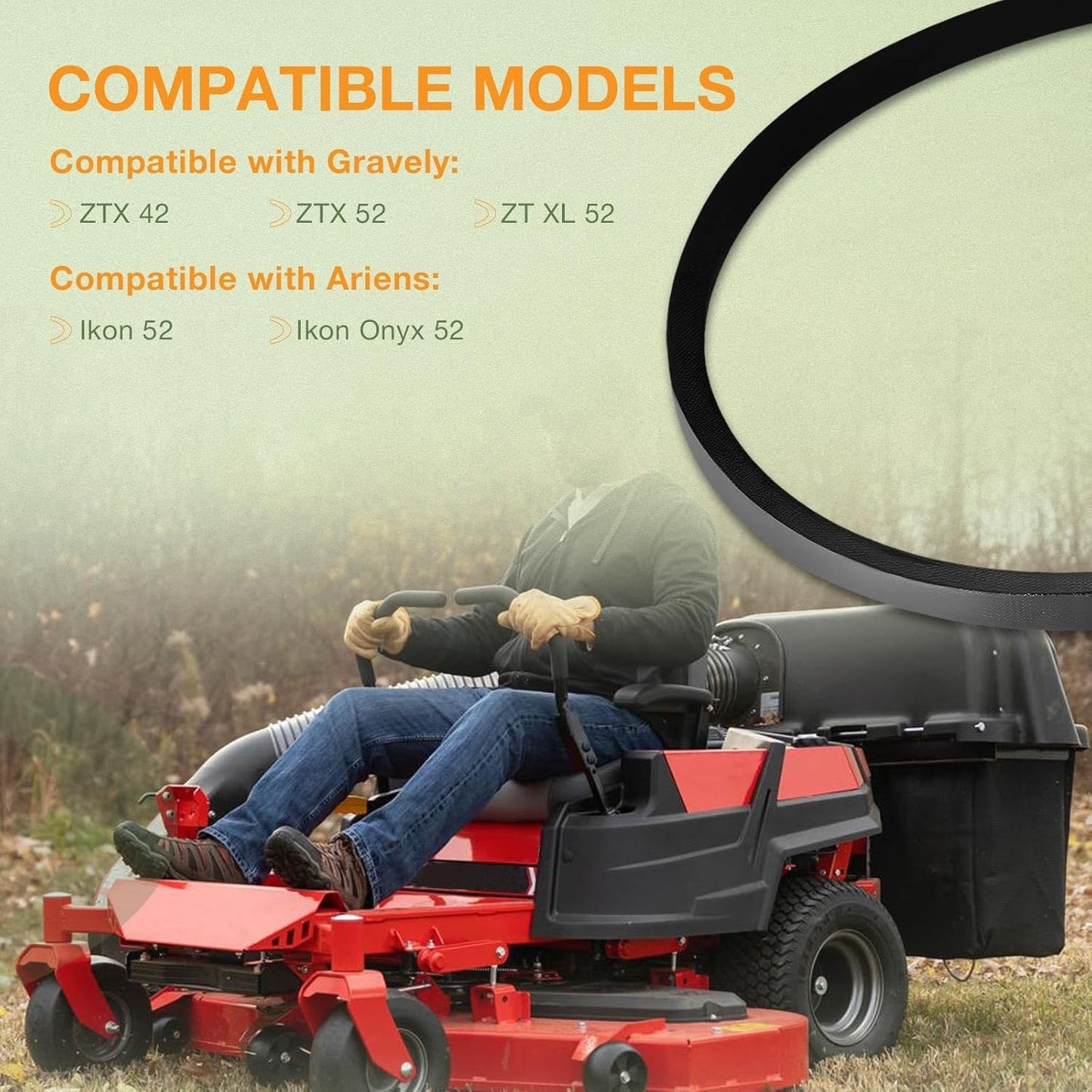 7200921 Mower Deck Belt For Gravely ZTX 42 ZTX 52 Ariens Ikon 52 Ikon Onyx 52