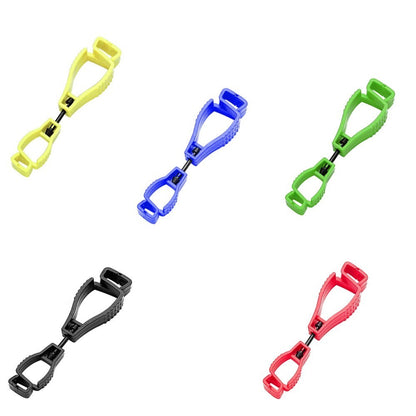 5PCS Glove Clip Holder Asst. Colors Hanger Labor Work Clamp Grabber Catcher