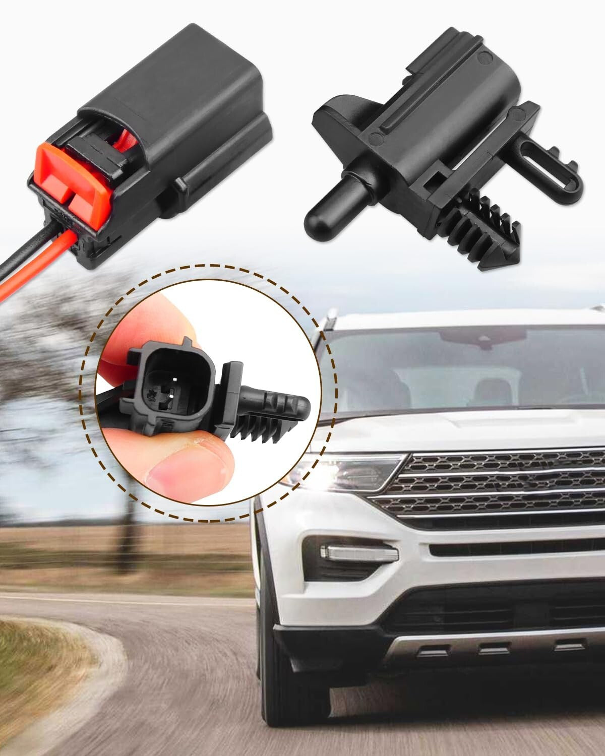 A/C Ambient Air Temperature Sensor & Connector For 2013-2021 Ford Escape Edge