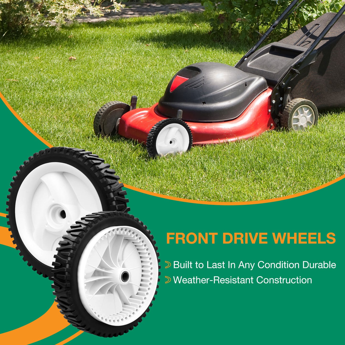 8" Front Drive Wheel Set For Husqvarna Craftsman Poulan Pro 532403111 194231X427