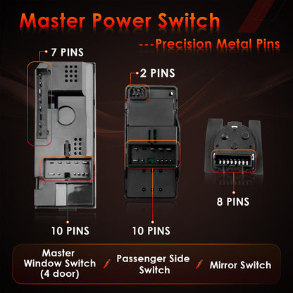 Master Power Window & Mirror Switch Control Fits Chevy GMC C/K 1500-3500 Yukon