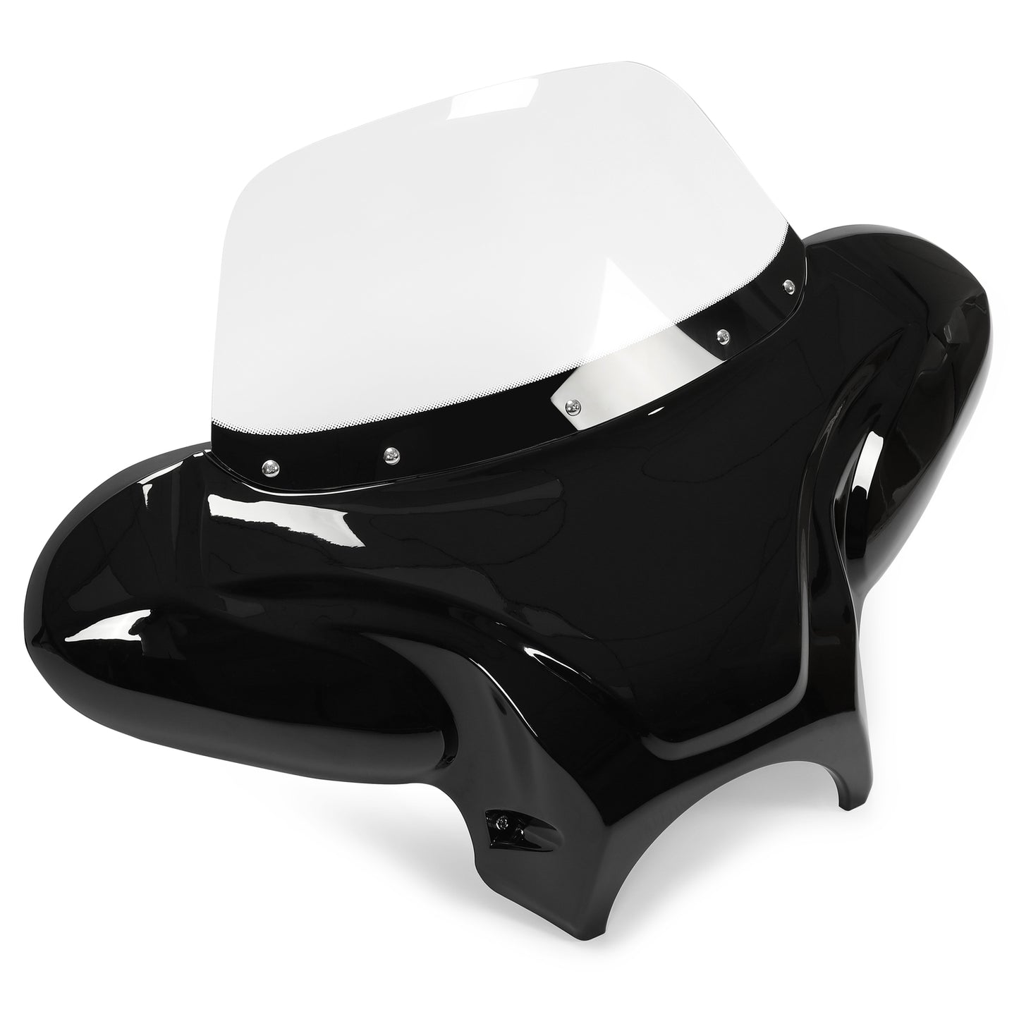 Solid Spare Fits Harley Yamaha Honda Motorcycle Front Batwing Fairing Windshield, ABS