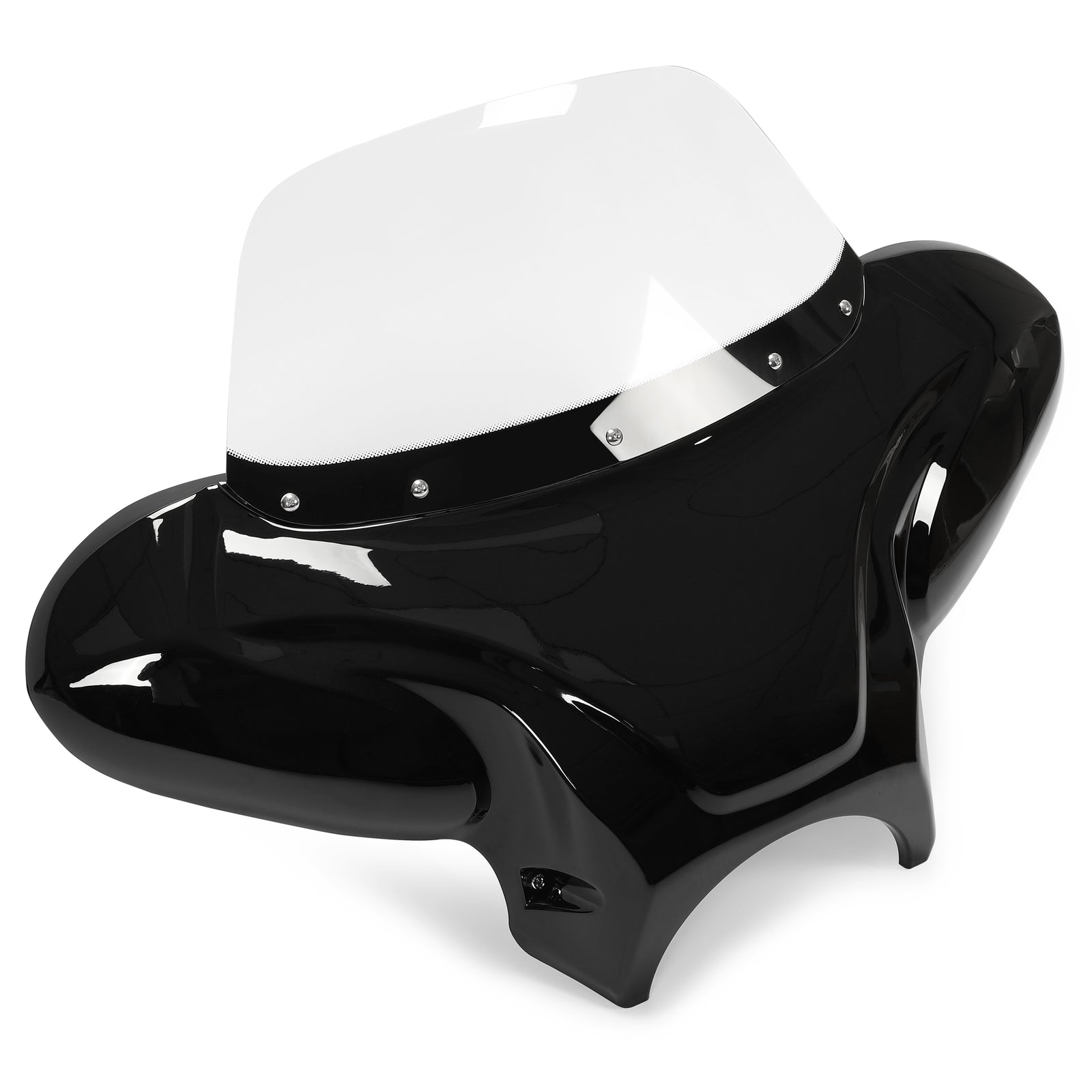 Solid Spare Fits Harley Yamaha Honda Motorcycle Front Batwing Fairing Windshield, ABS