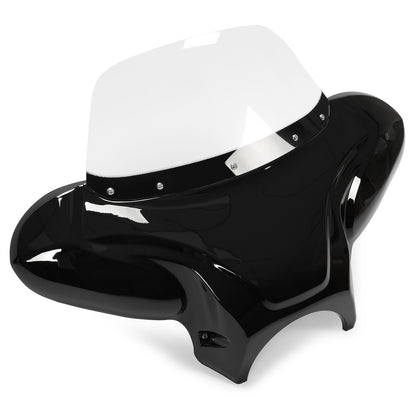 Solid Spare Fits Harley Yamaha Honda Motorcycle Front Batwing Fairing Windshield, ABS