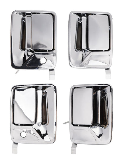 4Pcs Chrome Exterior Door Handle Set For Ford F-250 F-350 Super Duty 99-16