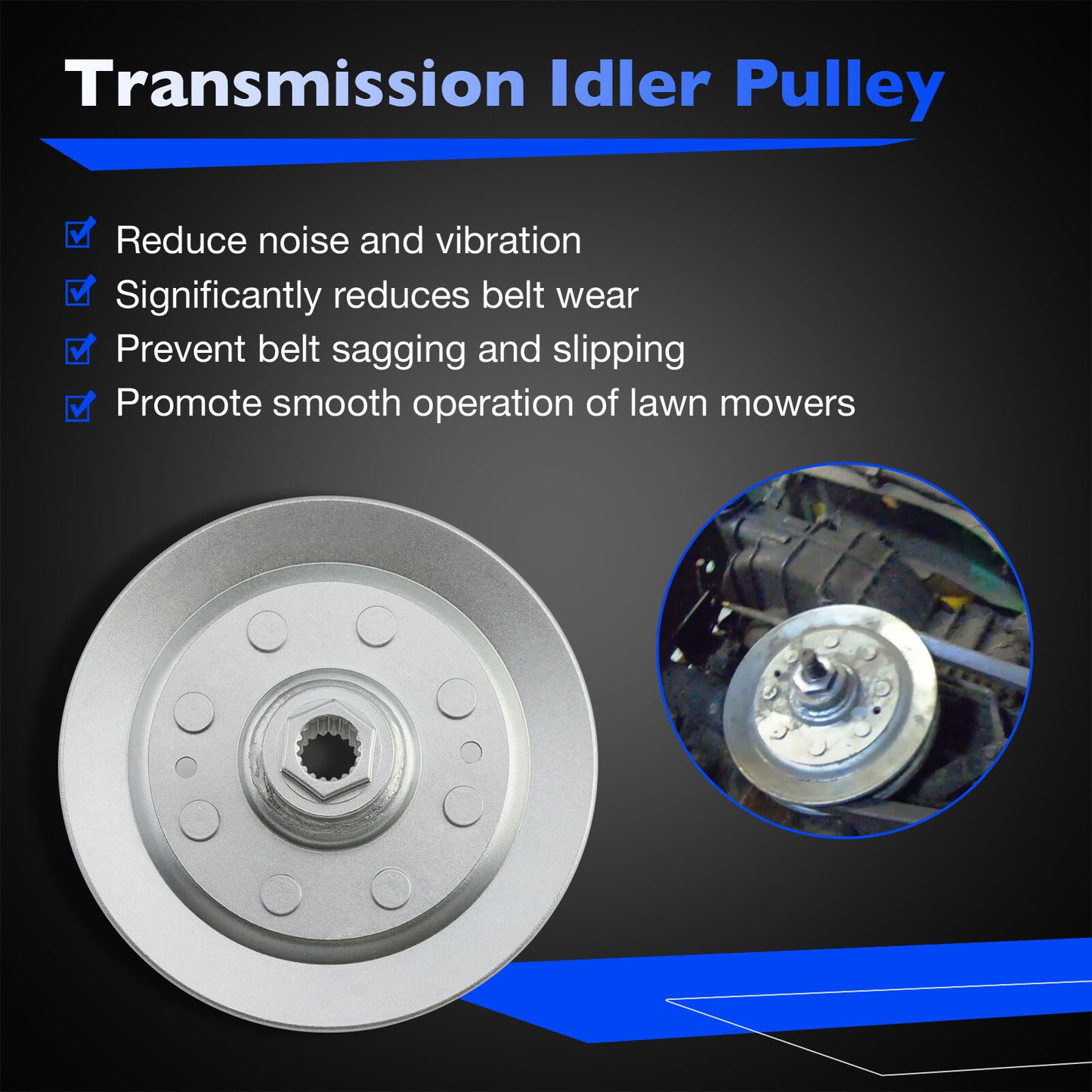 AM124055 Transmission Idler Pulley For John Deere GT225 235 245 255 Lawn Tractor