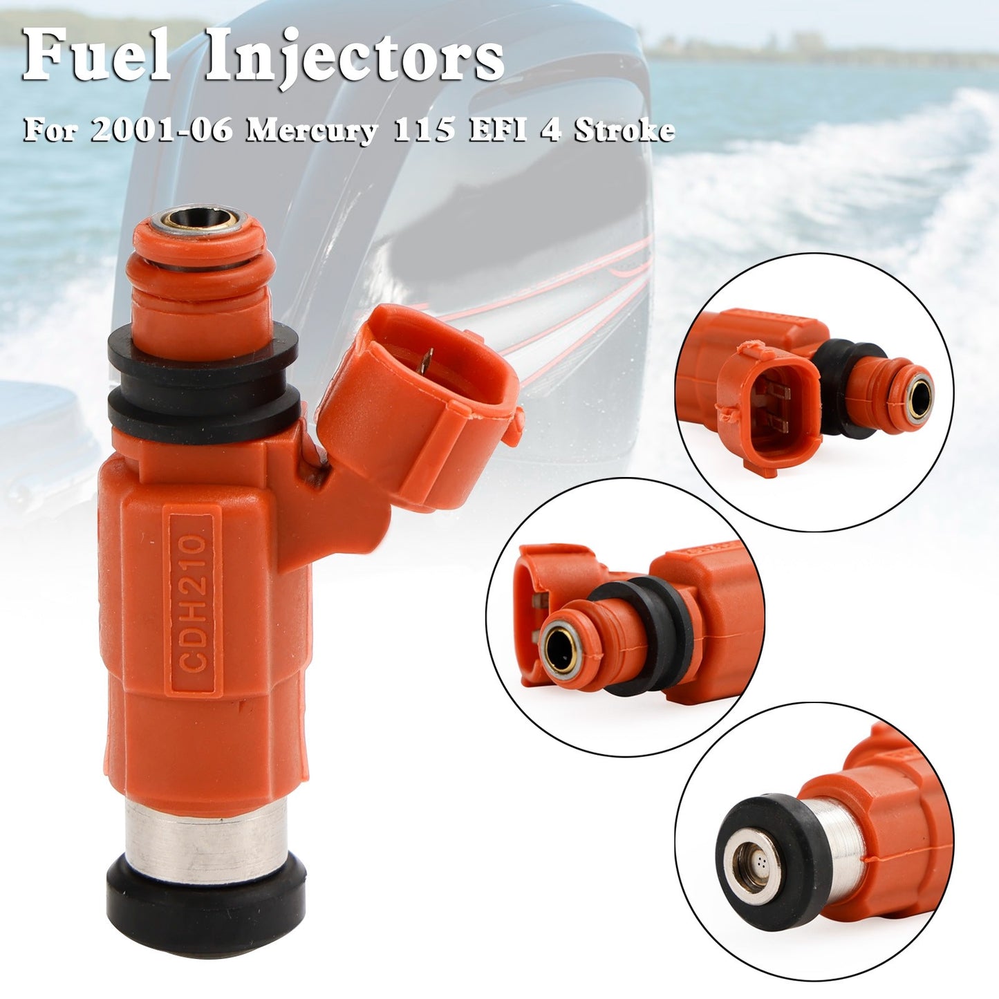 880887T1 Fuel Injectors INP-784 For Mercury 115 EFI 4 Stroke 2001-2006