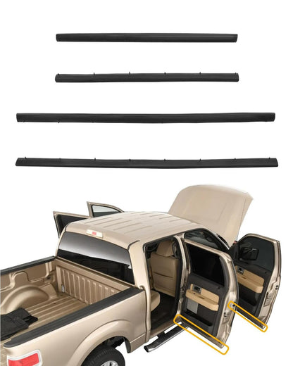 4x Door Lower Weatherstrip Seal For 1999-16 Ford F250 F350 F450 F550 Super Duty