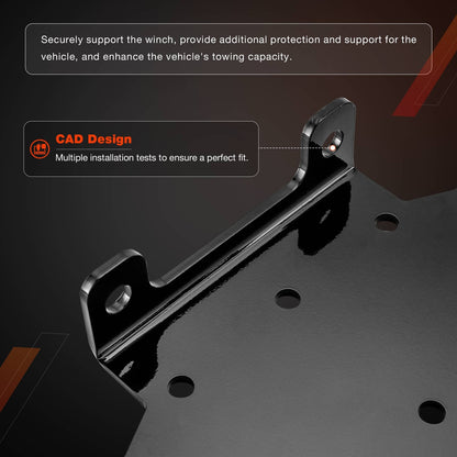 101275 Winch Plow Mount Bracket Plate Kit For 2016-23 Yamaha Grizzly Kodiak 700