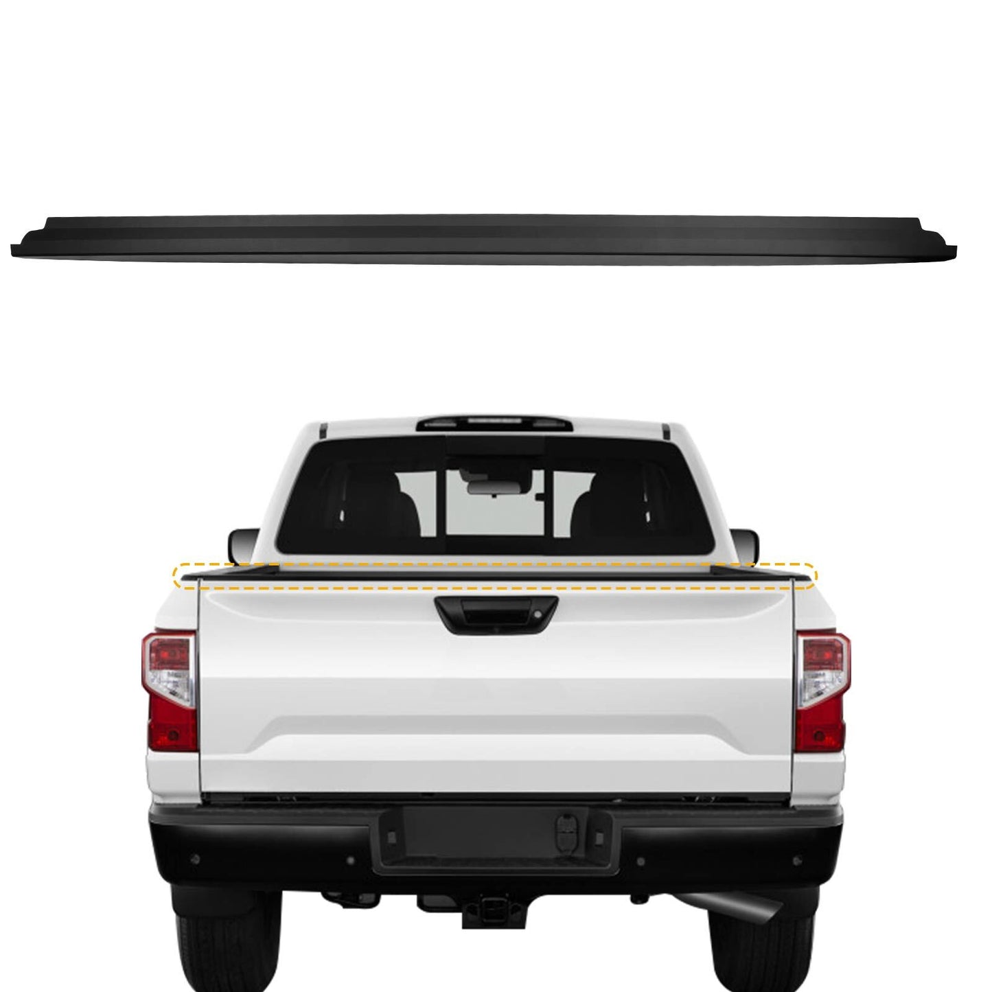 Rear Tailgate Bed Cap Molding For 2017-2021 Nissan Titan Platnum PRO 93486-EZ00A