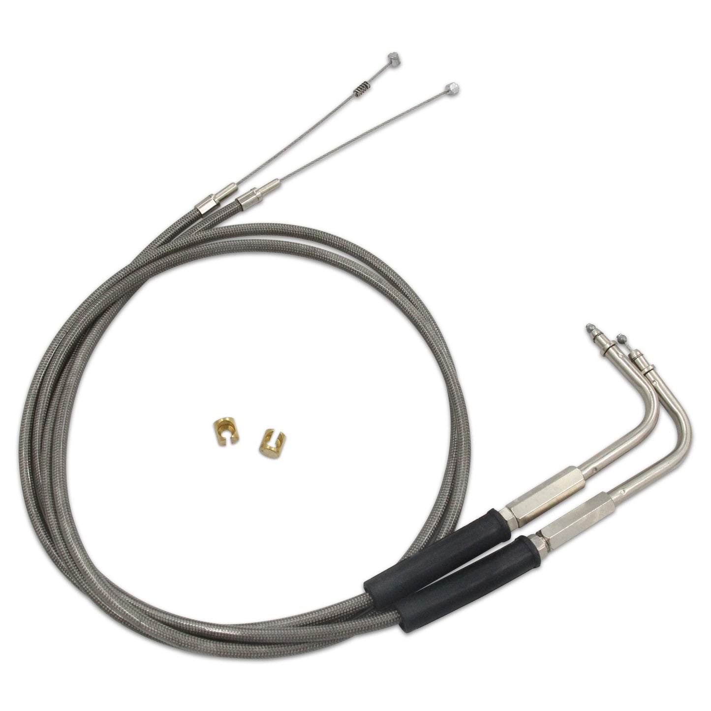 Stainless Steel Throttle and Idle Cable Set fits Harley Davidson 42" 56579-02A