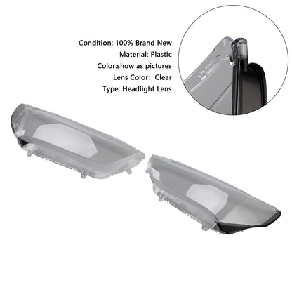 Left+Right Headlight Lens HeadLamp Cover Shell For Acura TLX 2018-2020