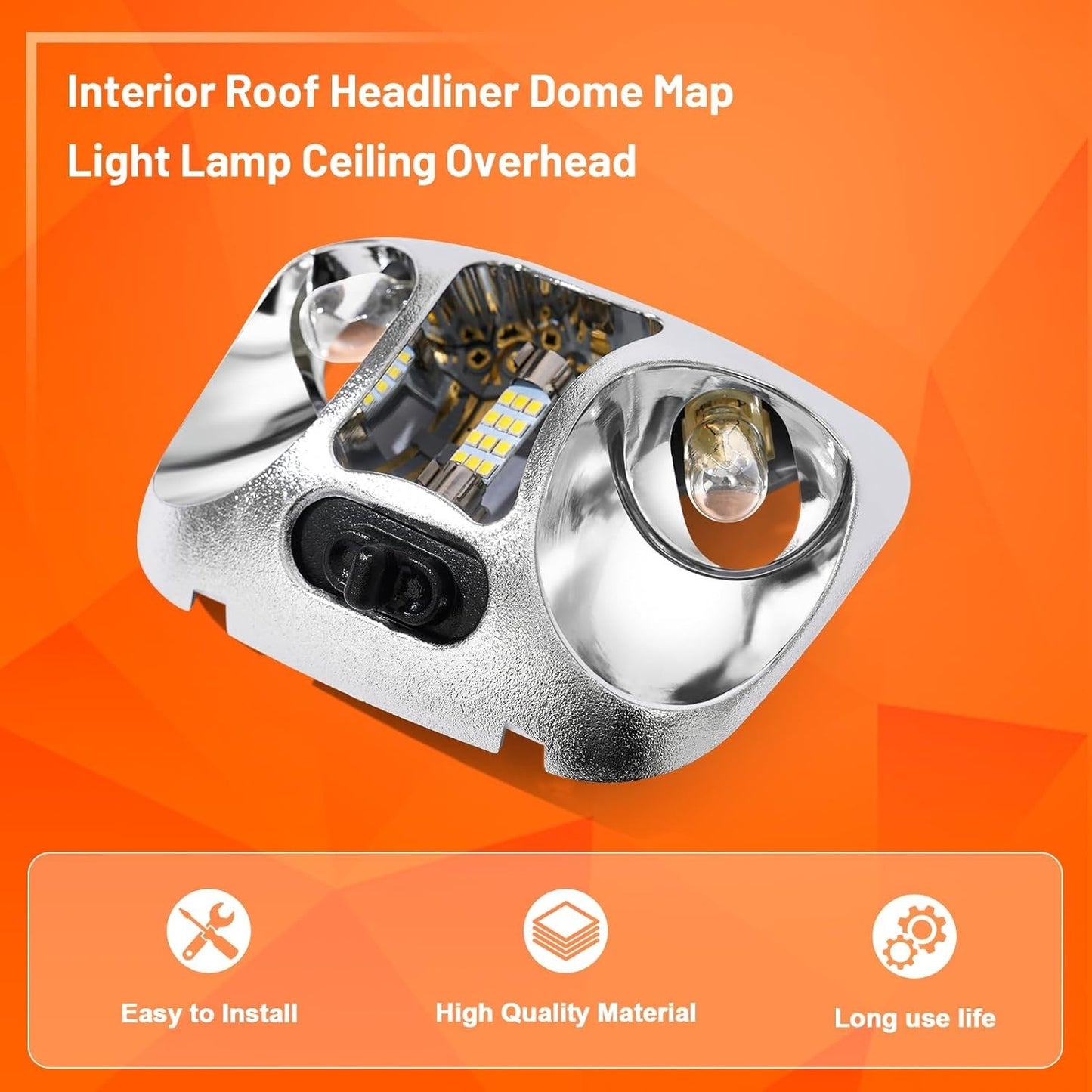 F37Z-13776-B LED Interior Overhead Ceiling Roof Dome Light Lamp For Ranger 93-04