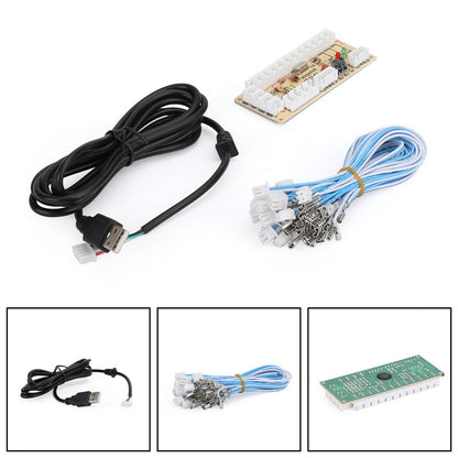 Zero Delay Arcade USB Encoder PC to Joystick to Joystick Fit for PC Games NEW