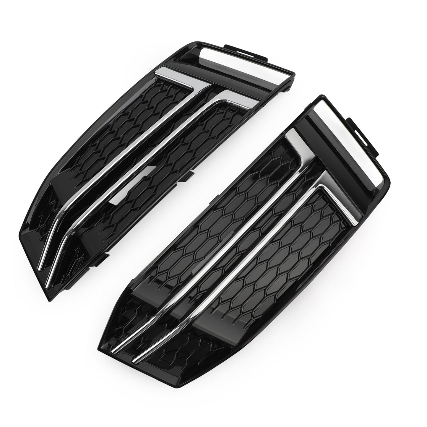Pair Front Fog Light Cover fit AUDI A4 B9 S-LINE 2016-2018 Bumper Grille US