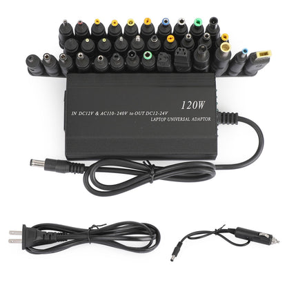 120W Car Home 34 Tips Power Supply Adapter Charger for Laptop Notebook US Plug