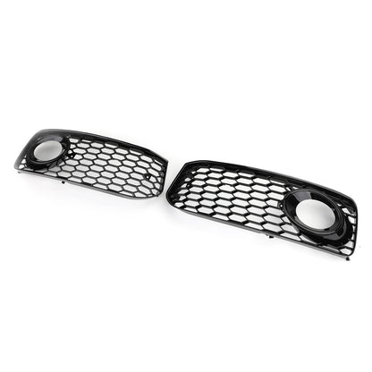2pcs Fog Light Grill Grille Black Trim For Audi A5 S-Line S5 B8 RS5 2008-2012