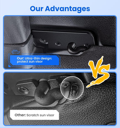 Sun Visor Kit for Jeep Wrangler JK 2018/Wrangler 2018-2023/Gladiator 2020-2023