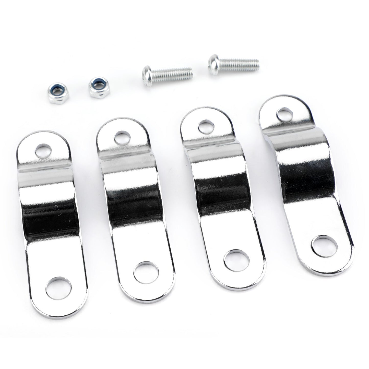 2x Adjustable 30-35MM Bull Bar Clamp Foglight Chrome Bracket Mount Motorcycle