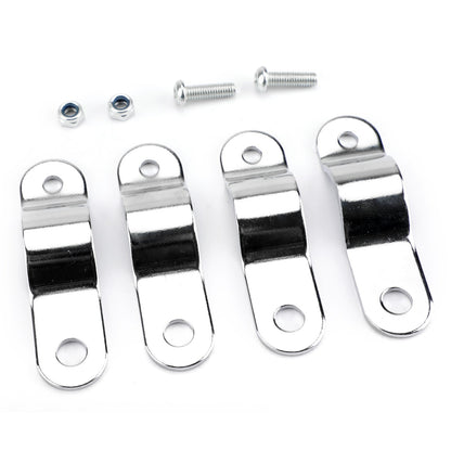 2x Adjustable 30-35MM Bull Bar Clamp Foglight Chrome Bracket Mount Motorcycle